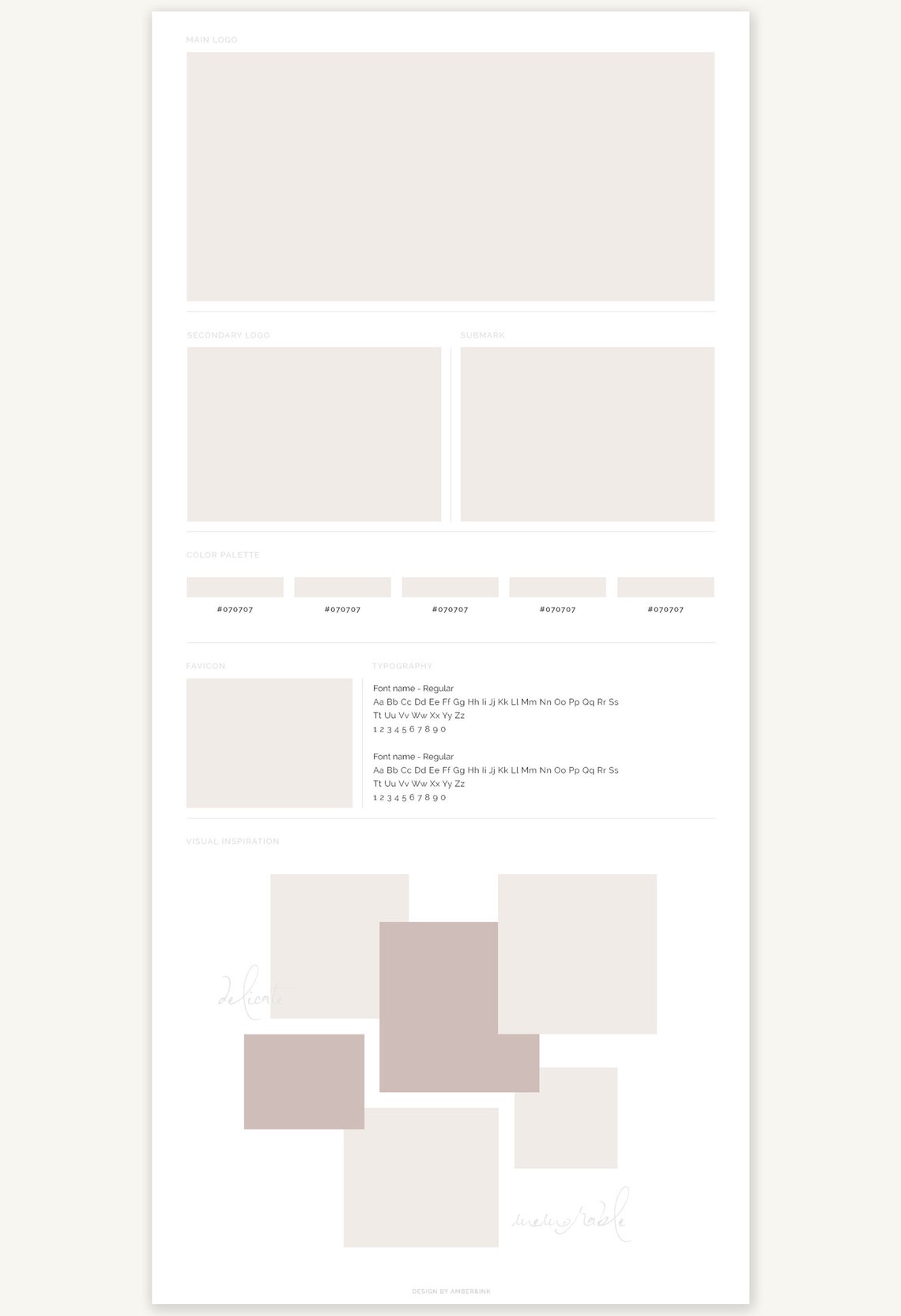 Indentity Board Brand Identity Branding Board Template, Brand Board Template, Mood ...