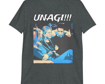 Kurzärmeliges Unisex-T-Shirt Freunde Grafik-T-Shirt Grafik-Print-Shirt Rachel Green Phoebe Buffay Ross Geller Shirt ""UNAGI!!!"" Hemd