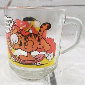 Vintage Mug 1978 Garfield & Odie Jim Davis Glass Mug Vintage McDonalds Mug