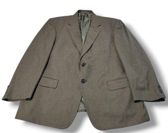 Vintage Nordstrom Tallia Uomo Blazer Size 44S Jacket Silk And Worsted Wool Blend Men's Jacket