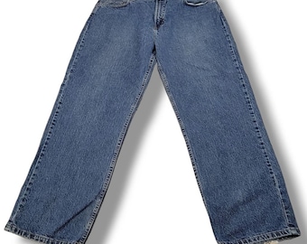 Vintage Arizona Jeans Size 40 W40" x L31" Arizona Baggy Jeans Straight Leg Jeans Vintage Men's Jeans Men's Vintage Jeans Straight Jeans Blue