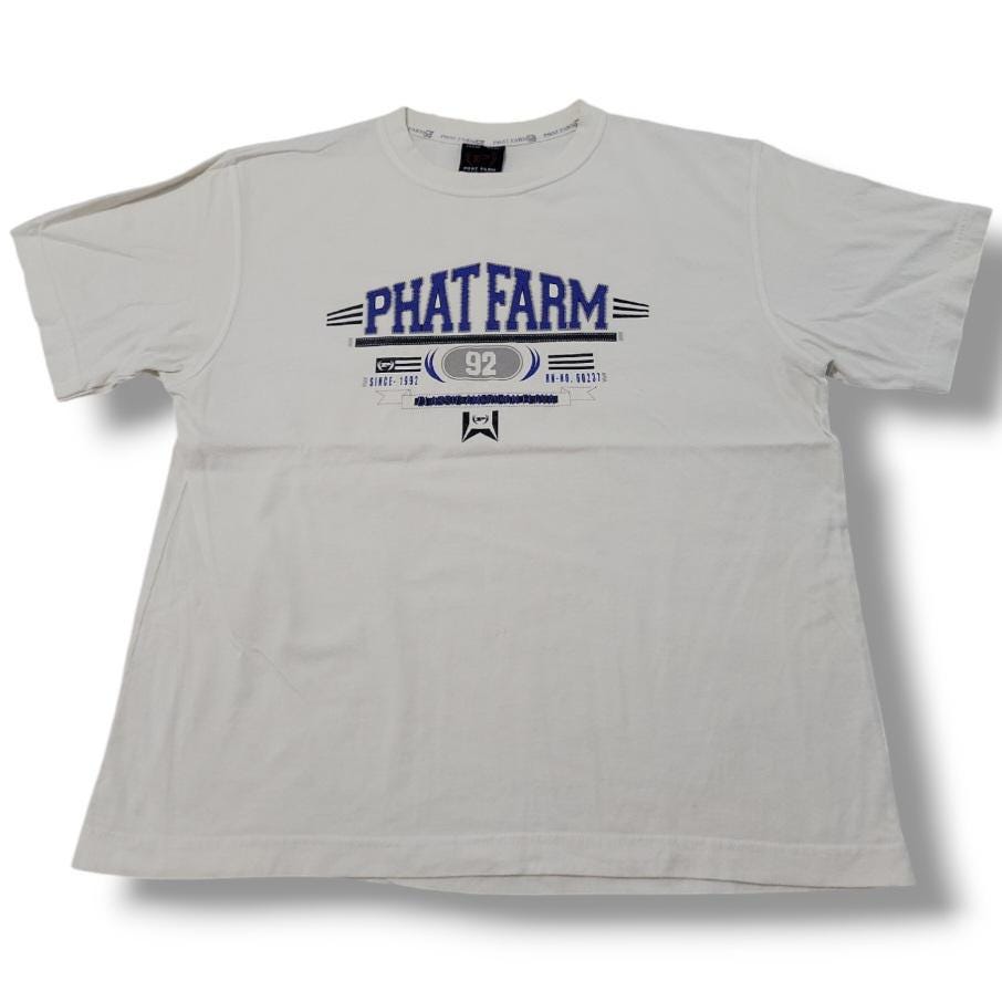 phat farm dress shirts Phat Farm Men's Shirt Short Sleeve Button Up Blue Plaid Side XL Dress Shirt