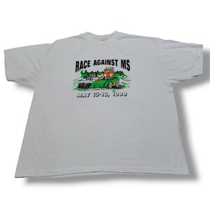Vintage Hanes Shirt Size XXL Vintage 90s Shirt Race Against MS 1999 Graphic Tee Unisex T-shirt