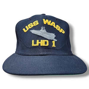 Vintage New Era Hat OSFM Vintage USS Wasp LHD1 Hat US Navy Vessel Embroidery Hat Vintage Hat