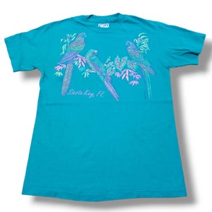 Vintage Hanes Shirt Size Small 90s Single Stitch T-Shirt Siesta Key, Fl. Graphic Unisex Graphic Tee