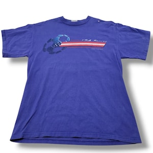 1990s Vintage USA Soccer Shirt Size Large L By Coed Sportswear, Inc. Graphic Tee American Flag