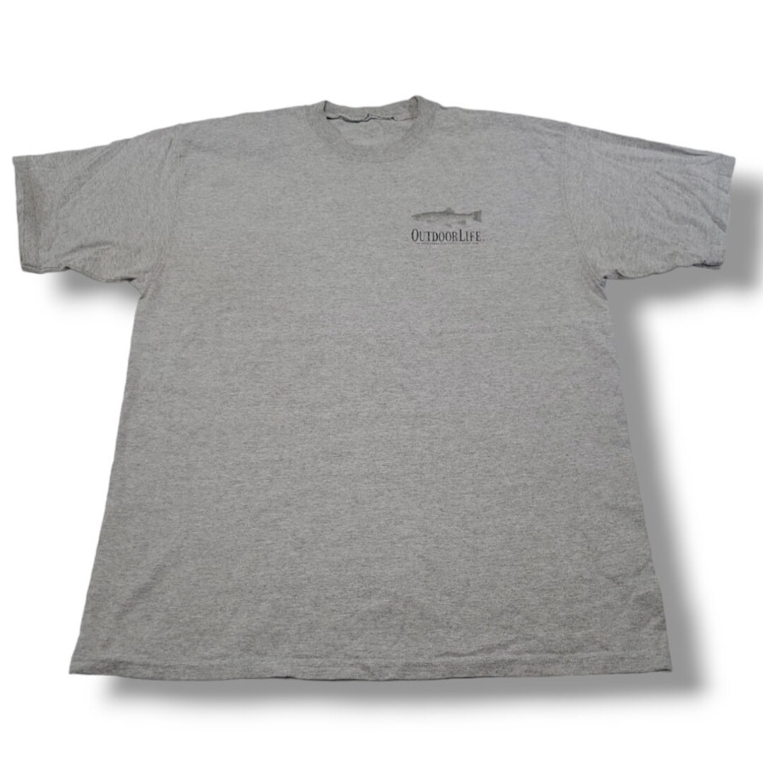 OUTDOORLIFE Printed Sweatshirt, Men's XXL polyester gray type Vintage Second Hand