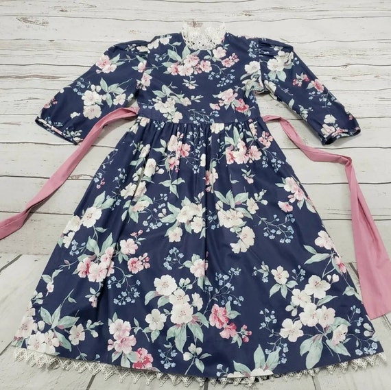 Vintage Dress Size 14 Ceil Ainsworth Floral Flowe… - image 1