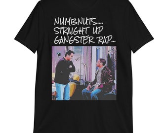 Kurzarm Unisex T-Shirt Freunde Grafik Tee Grafik-Druck-Shirt Joey Tribbiani Shirt ""Numbnuts...""