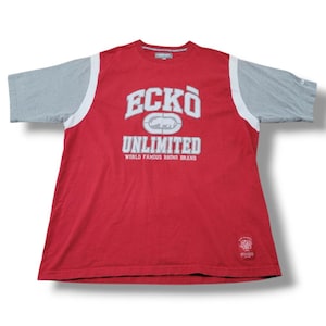 Ecko Unltd Shirt Size XXL Y2K Ecko Unlimited T-Shirt Embroidered Stitched Shirt Men&#39;s Shirt Men&#39;s T-Shirt Ecko Unlimited