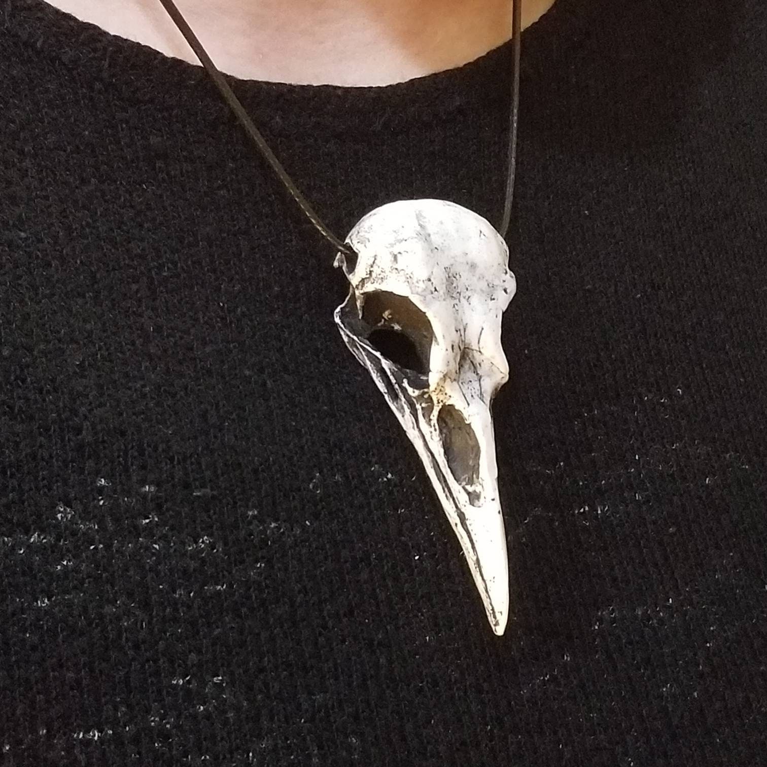 Ginger Snaps Movie Bird Skull Necklace Crow Pendant Goth 