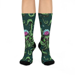 Brain Octopus Crew Socks