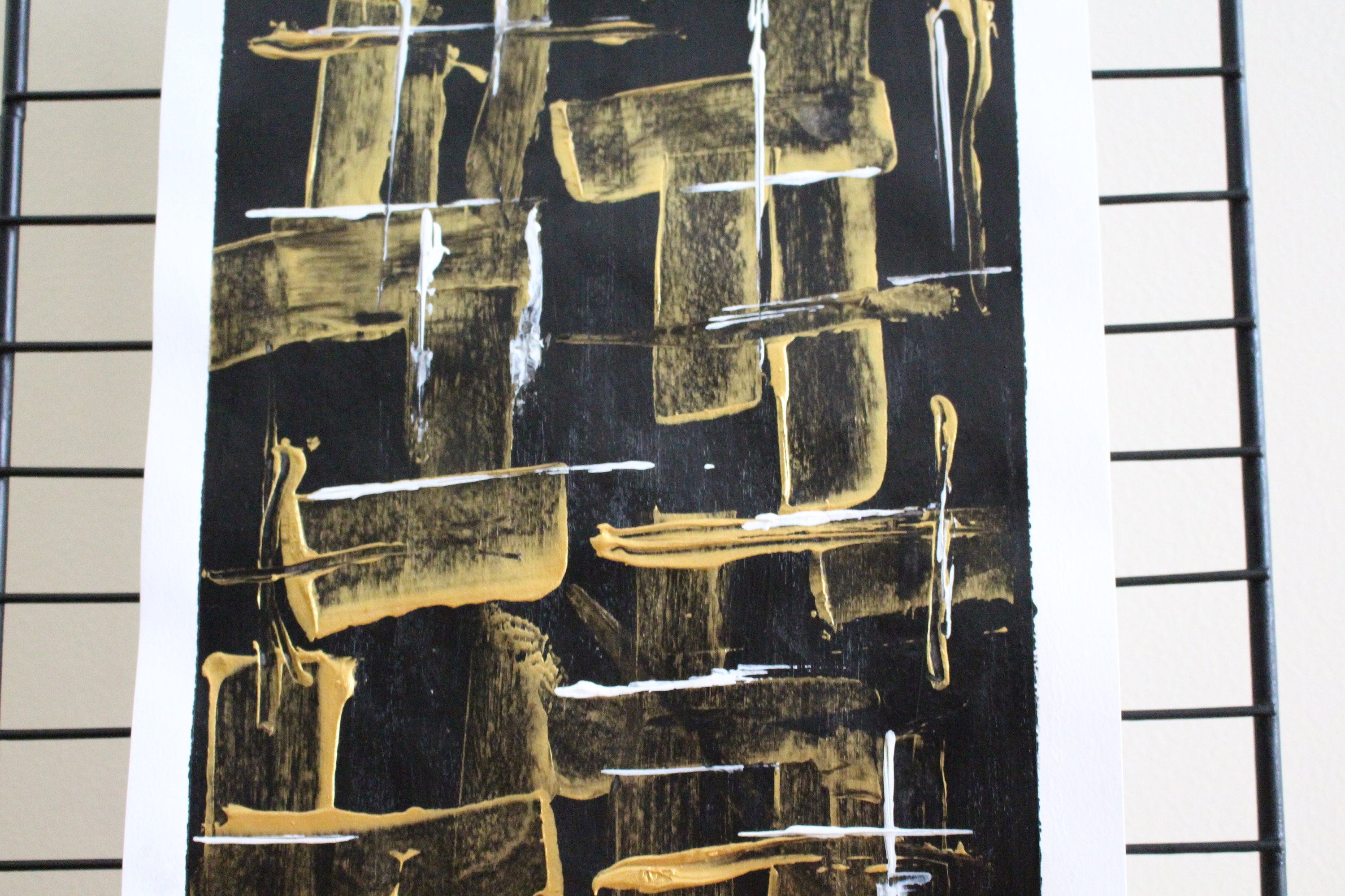 Acrylic Scrape 2 A4 Acrylic Painting On Cartridge Paper Etsy