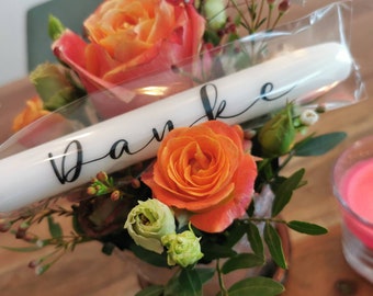 Kerze DANKE kleines Geschenk starbkerze Mitbringsel