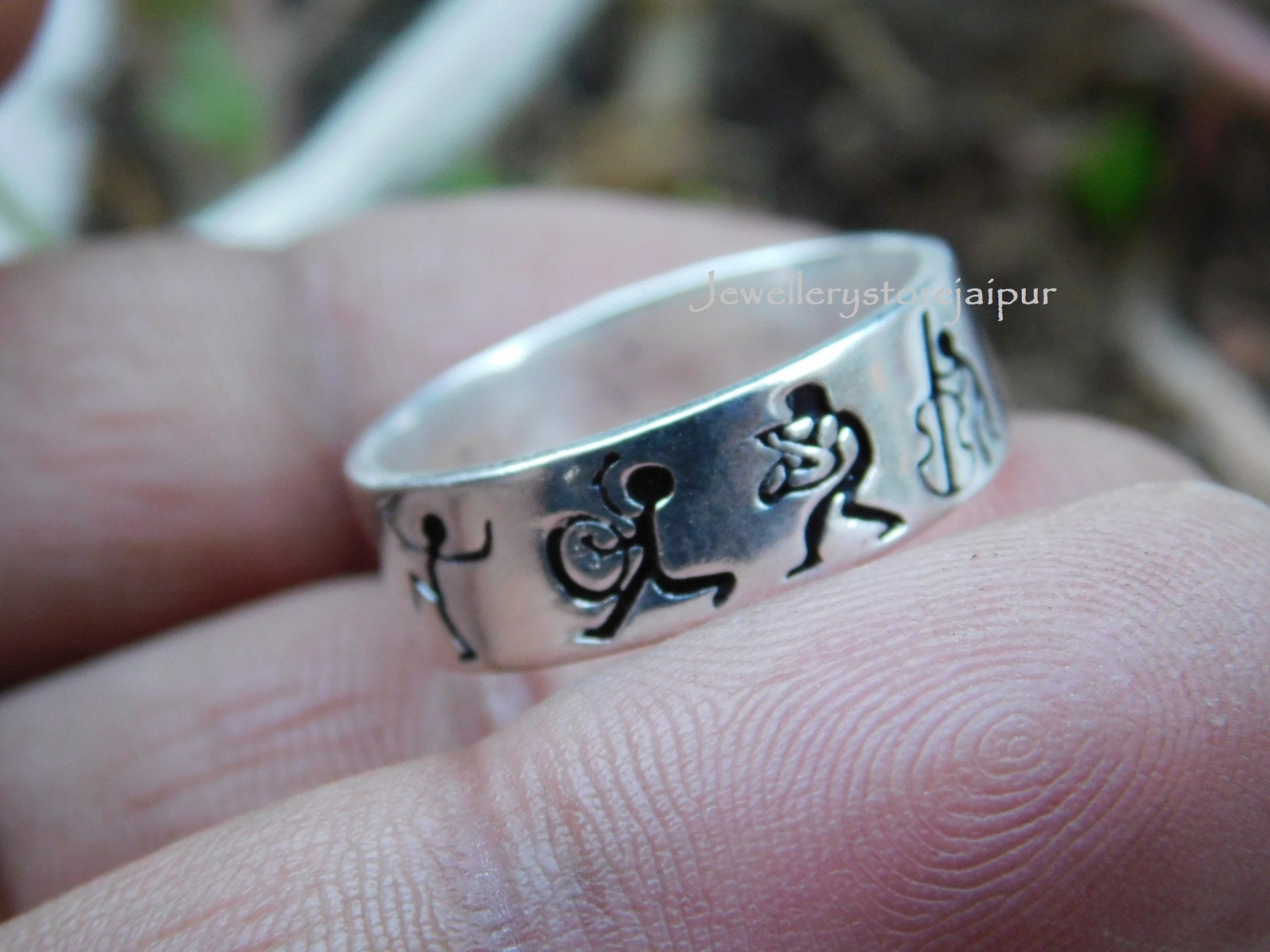 Kokopelli Music Dancing Band Ring Music Player Band Wedding Etsy