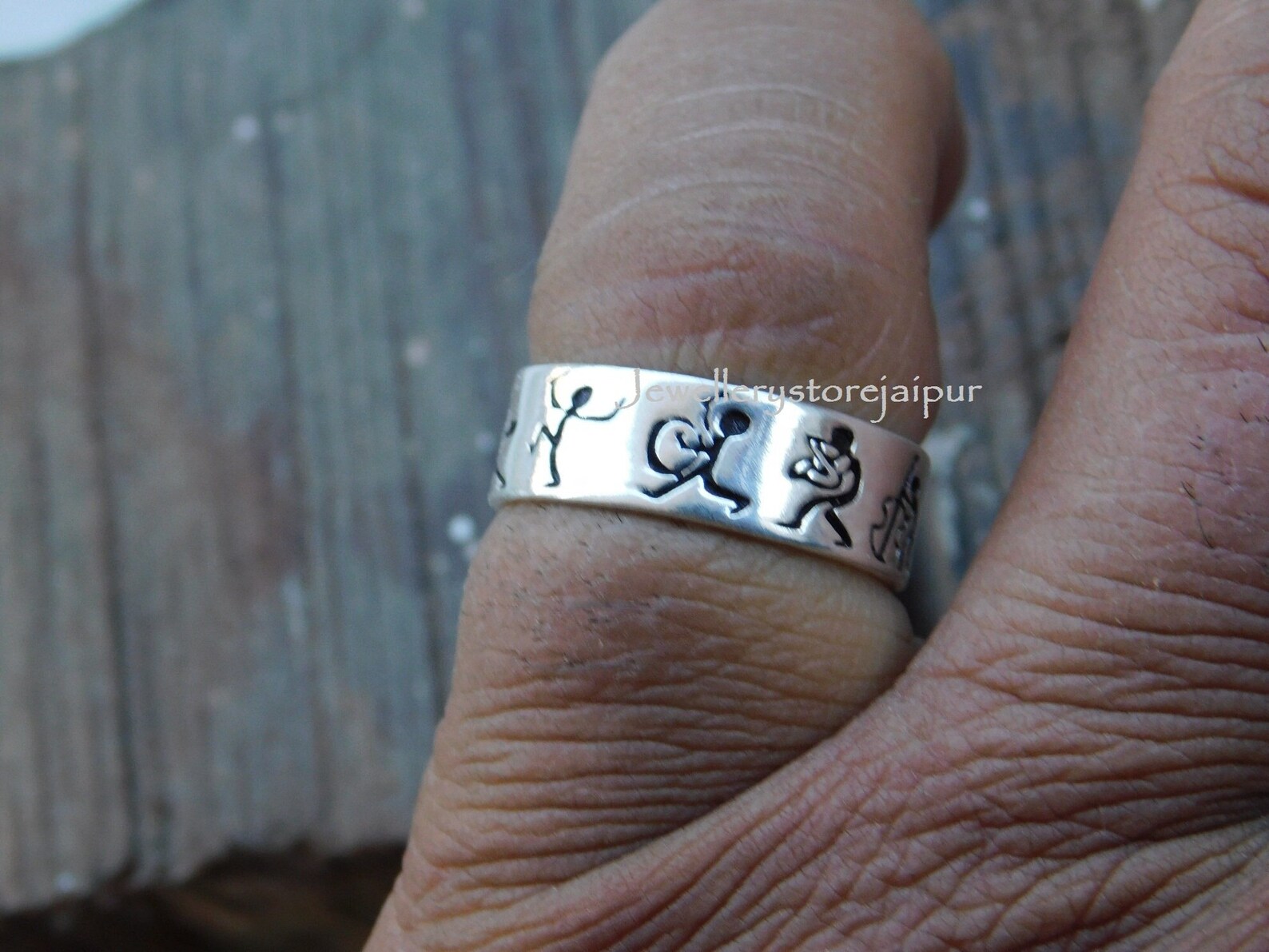 Kokopelli Music Dancing Band Ring Music Player Band Wedding Etsy