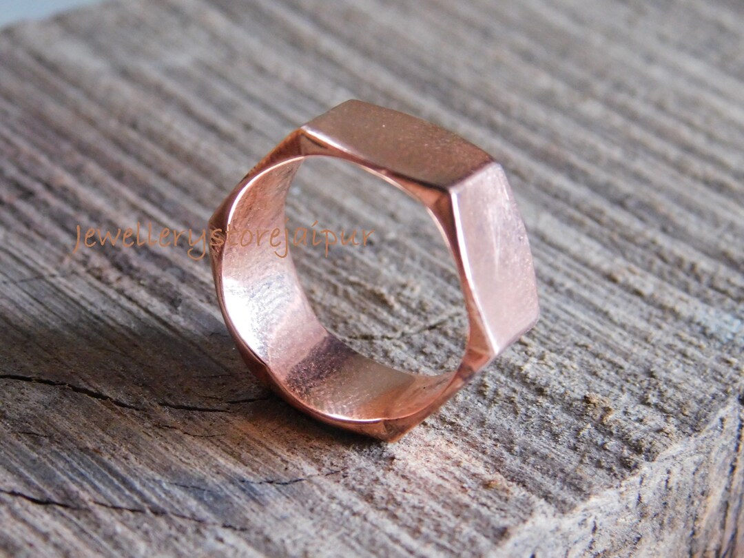 Solid Pure Copper Bolt Wedding Band,solid Copper Engagement Ring
