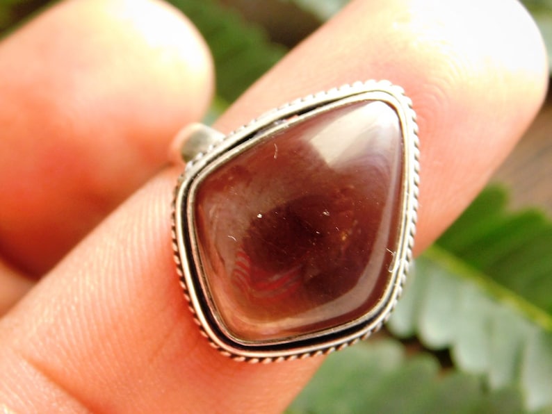 women/'s ring, Birthstone Ring Smoky Quartz Ring US size-8 R-837 Sterling Silver Ring Jewelry ring Handmade Ring love stone Ring