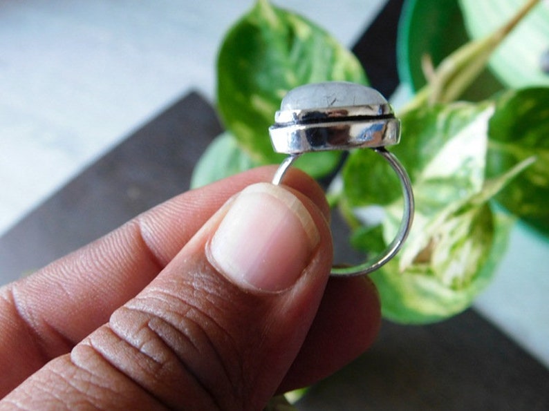 Rutileted Quartz Gemstone Ring rutile Ring Solid sterling silver Ring,Rutile Gemstone ring,mens ring, R-460 black rutile ring US size-8