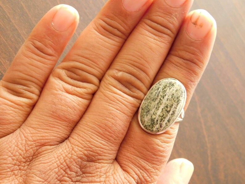 R-785 green stone Ring gift Ring womens ring, Swiss opal Ring opal ring Sterling Silver Ring US size-8.5 swiss opal gemstone ring