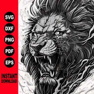 Lion Going Strong Logo / Jpg Svg Eps Png Dfx  / Cutfiles for Silhouette Designer, Cameo or Cricut / Digital Logo / Vector Illustration