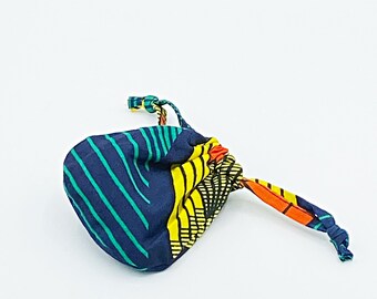 African Ankara Headphone Purse coin purse