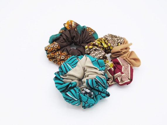 African fabric hair scrunchies Ankara scrunchies African wax hair band large scrunchies hair accessories