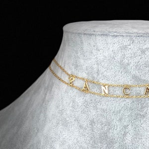 Name Choker, Name Necklace, Gold Choker, Personalise Choker, Custom, Name ,Rose Gold Choker, Initial Choker, Gothic Choker, Dainty Choker