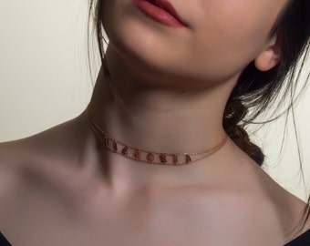 Dainty Gold Chain Choker, Goth, Name Necklace, Trendy Choker, Layering Choker, Layered Necklace, Bohemian Choker, Women Gift for Her, Gold