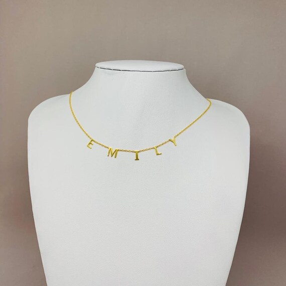 Gold Choker Buchstaben Halskette 