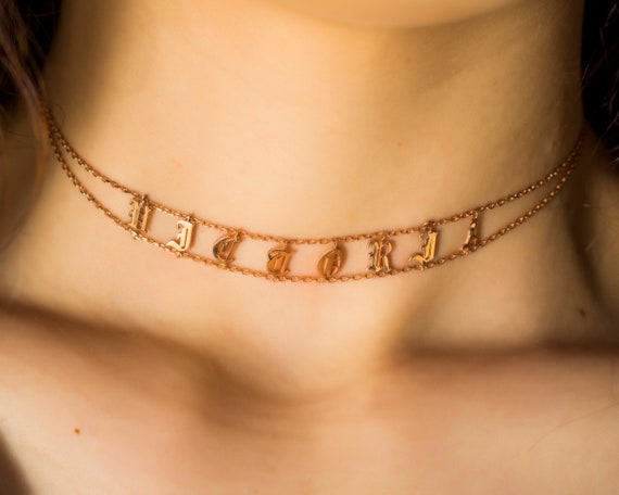 BDSM Choker Chocker Collar Old English 
