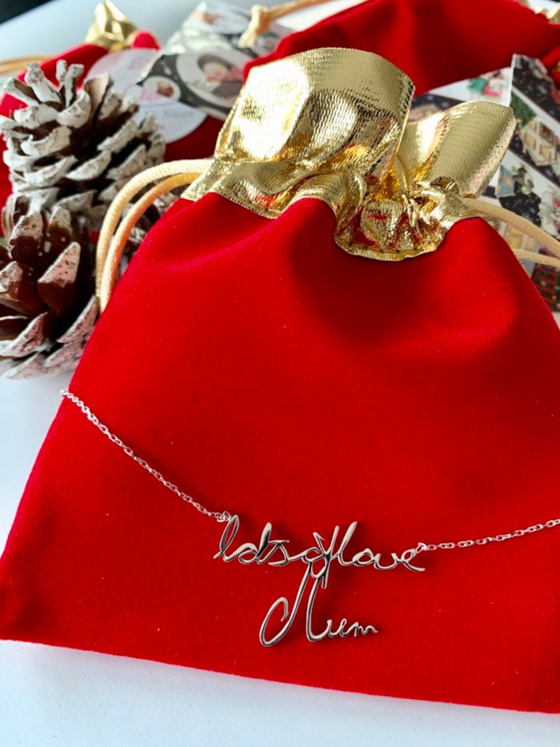 Actual Handwriting Necklace Meaningful Personalized Necklace Etsy