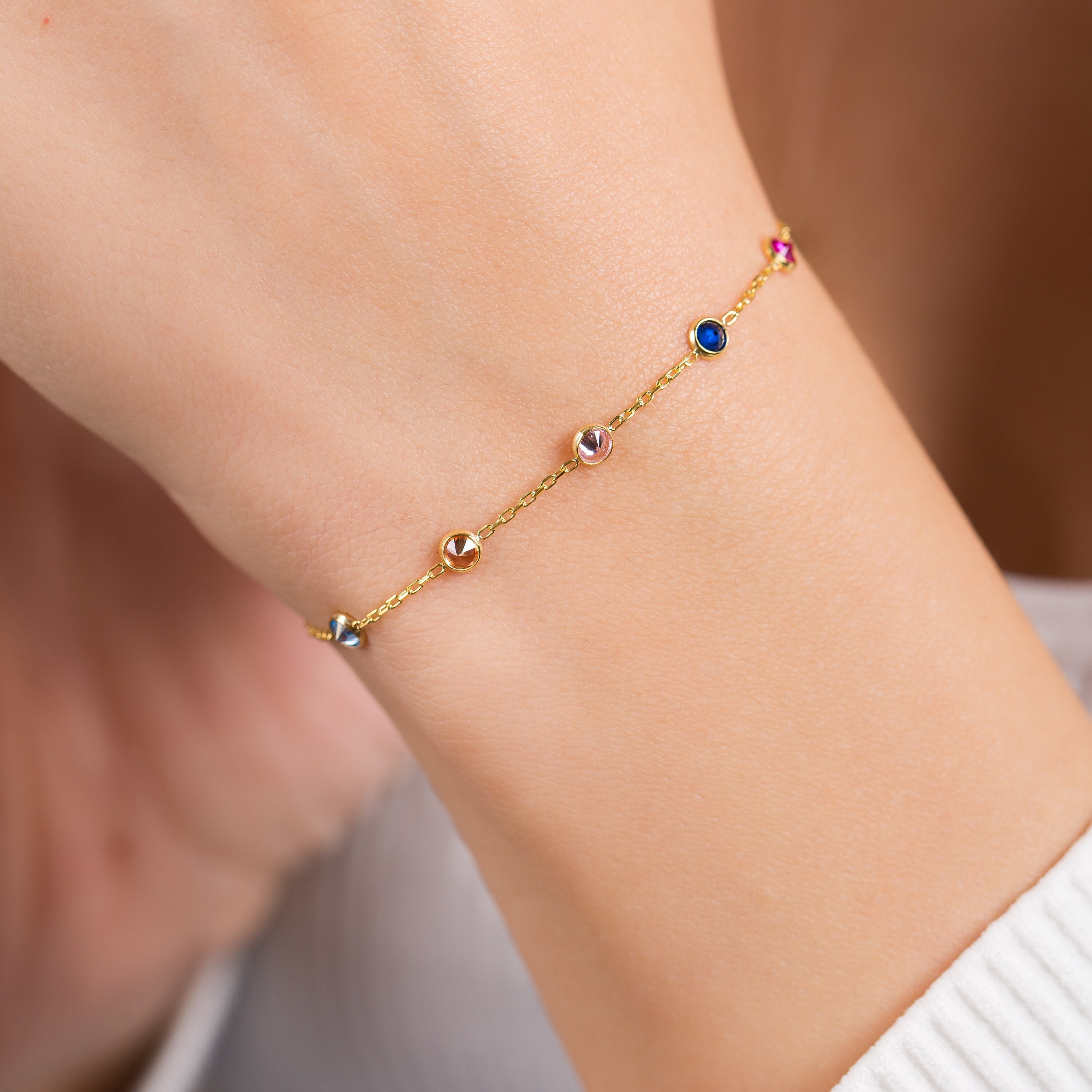 Family Birthstone Bracelet • Personalized Gifts for Mom • Mothers Bracelet • Birthstone Gifts • Family Bracelet • Gifts for Mothers Jewelry