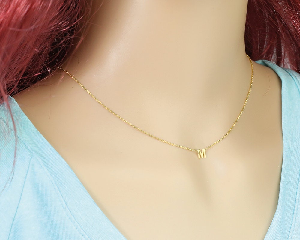Meghan Markle Initial necklace Letter Necklace Gold Plated Etsy