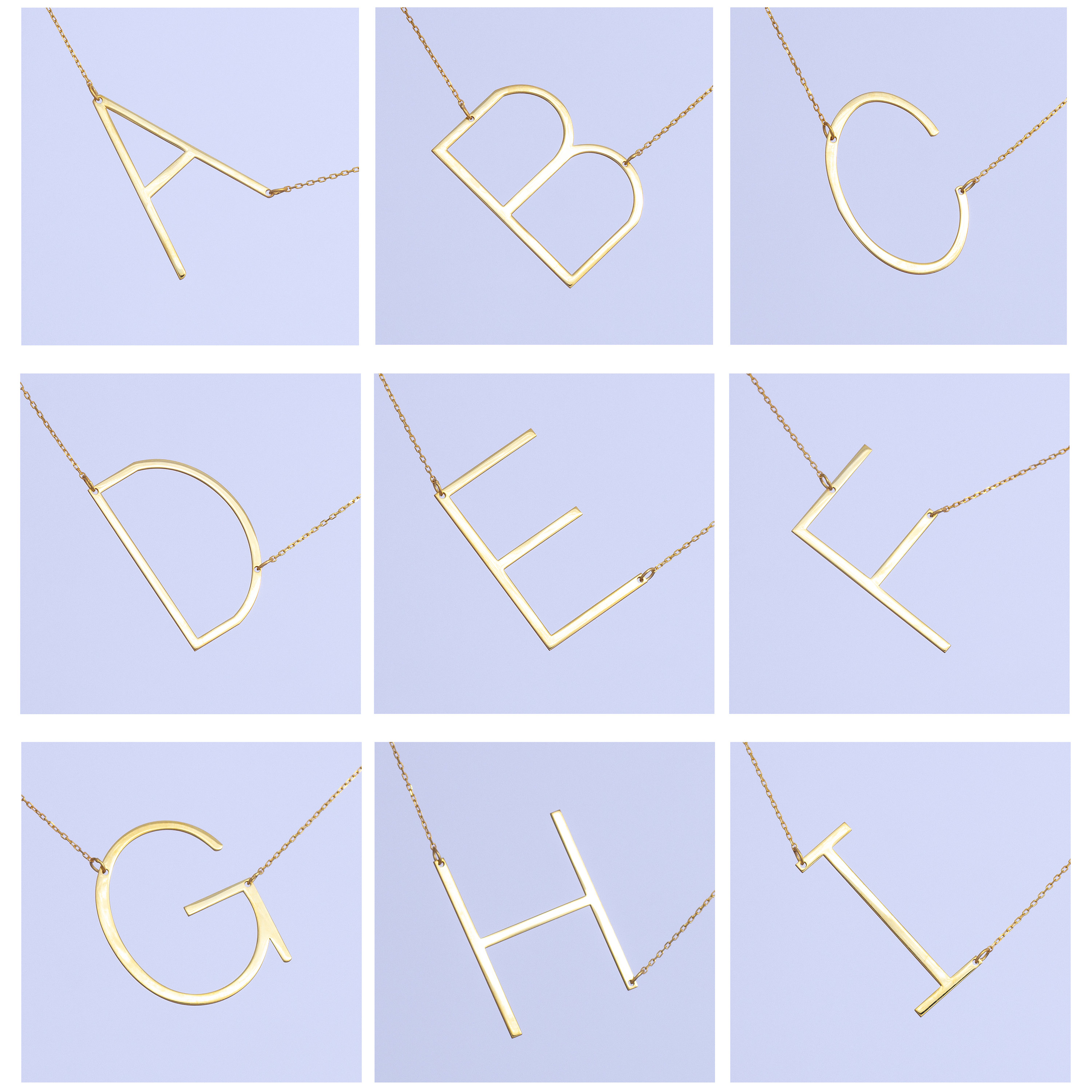 Halskette Buchstabe N Kette Initialen 925 Sterlingsilber Silver Plated
