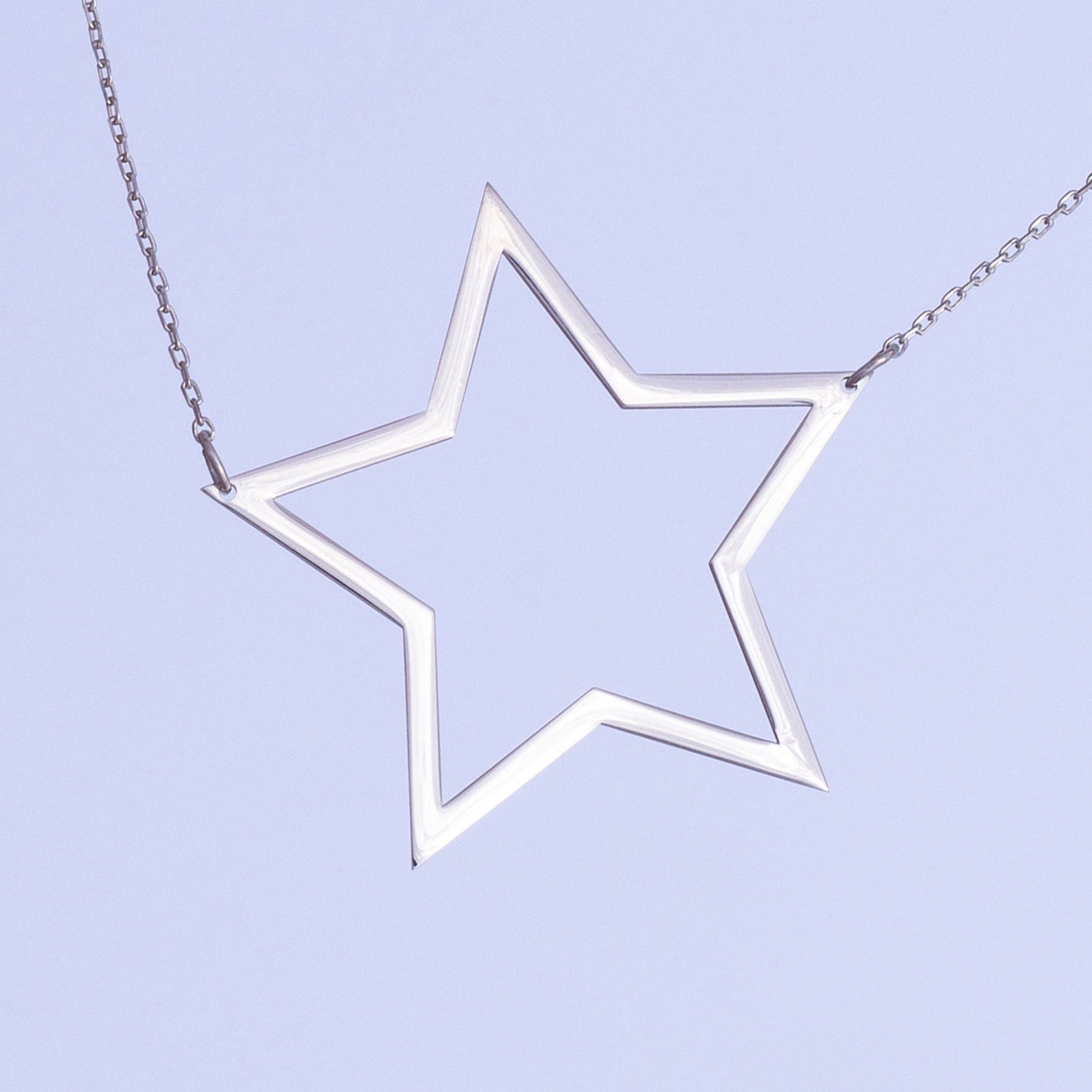 Alexis Necklace, Large Initial Sideways Necklace, Large Icon Necklace