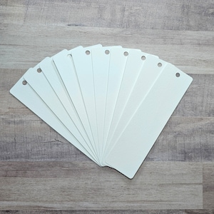Marque-pages longs aquarelle, papier aquarelle blanc, vierge, 6-1/2" de haut x 1-3/4" de large, presse à froid Canson XL 140 livres, fourniture d'art mixte