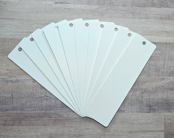 Long watercolor bookmarks, White watercolor paper, Blank, 6-1/2" tall x 1-3/4" wide, Canson XL 140 lb cold press, Mixed Media Art supply