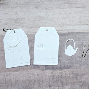 25 mini watercolor tags, White watercolor paper, Blank tea tags, 2-1/2&quot; tall x 1-5/8&quot; wide, Bulb pins included, Gift, jewelry, price tags