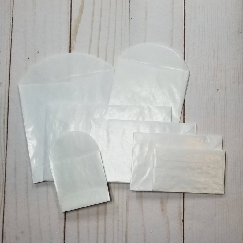 Glassine Envelope Assortment Set of 35 Assorted Sizes White Etsy