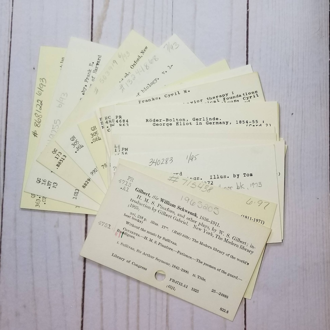 Set of 50 Vintage Library Catalog Cards 3 X Etsy
