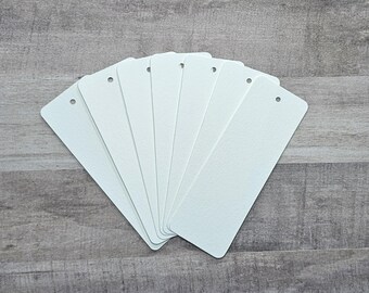 Short watercolor bookmarks, White watercolor paper, Blank, 5-1/8" tall x 1-3/4" wide, Canson XL 140 lb cold press, Mixed Media Art supply