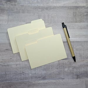 Petites chemises de classement, 4-7/8" de large x 3-5/8" de haut, lot de 9 chemises de classement en style chinois, avec 3 onglets, idéales pour les journaux indésirables, le stockage d'éphémères, le collage