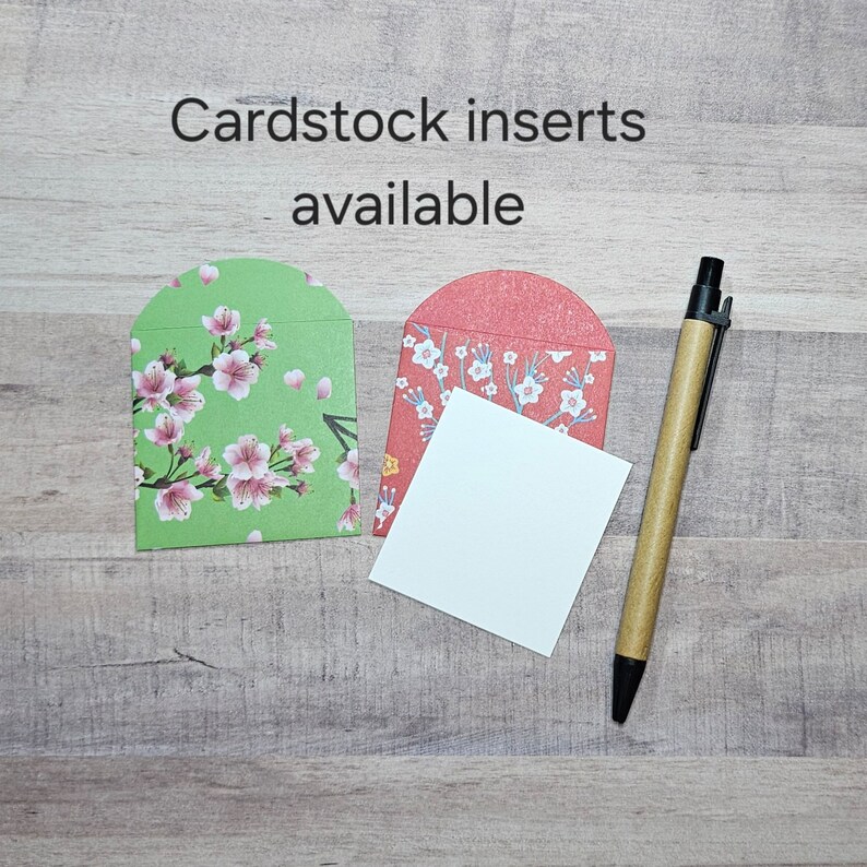 100 Small Floral Envelopes, 2-1/2