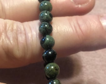 6-7mm Kambaba Jasper Gemstone Stretch Bracelet Made to order handmade