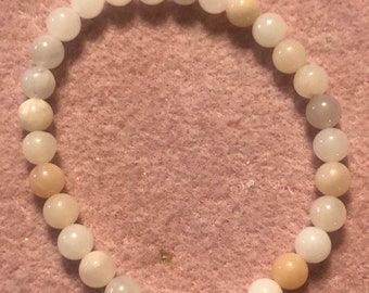6 mm roze aventurijn edelsteen stretcharmband Op bestelling handgemaakt