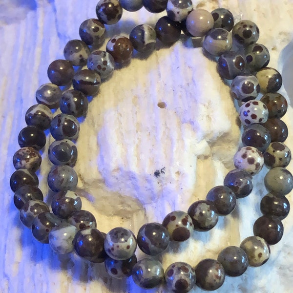 Grade AAA Asteroid Jasper exotic rare 6mm stretch bracelet Natural stone optimism, happiness, and positivity