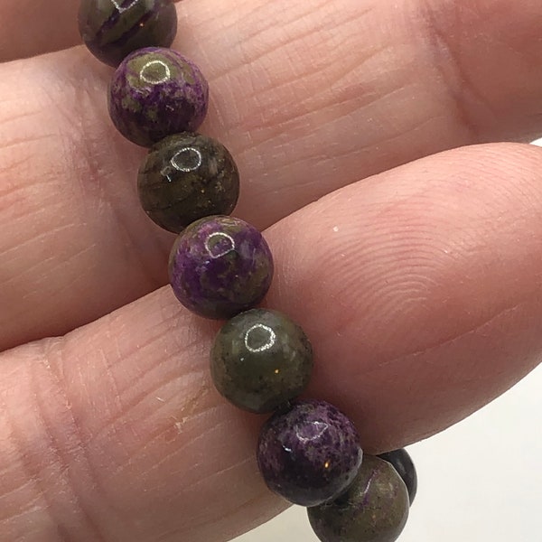 Grade AAA Atlantasite 6mm stretch bracelet •Protection from negativity • earthly power • loving and compassionate energy