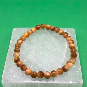 6mm Yellow Tigers Eye Beaded Bracelet Men’s bracelet Women’s bracelet •Healing• Protection•
