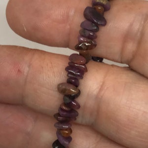 Genuine Ruby 4- 6mm Chip /Nuggets Beaded Stretch Bracelet • King of Gemstones • July Birthstone •Vitality• Passion• Love•